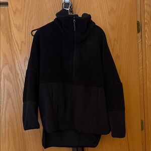 Black North Face Fleece Pullover Jacket